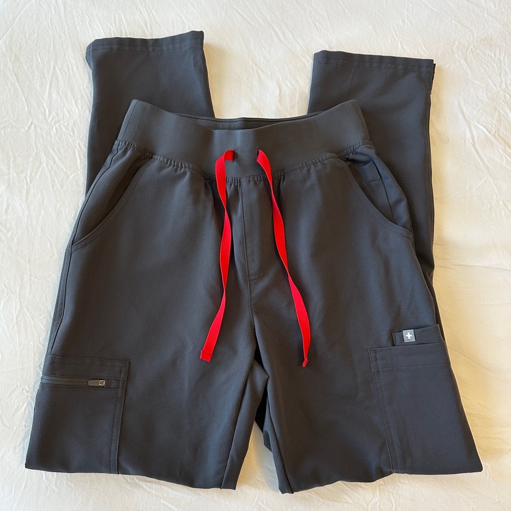 Figs Charcoal High Waisted Yola-XS